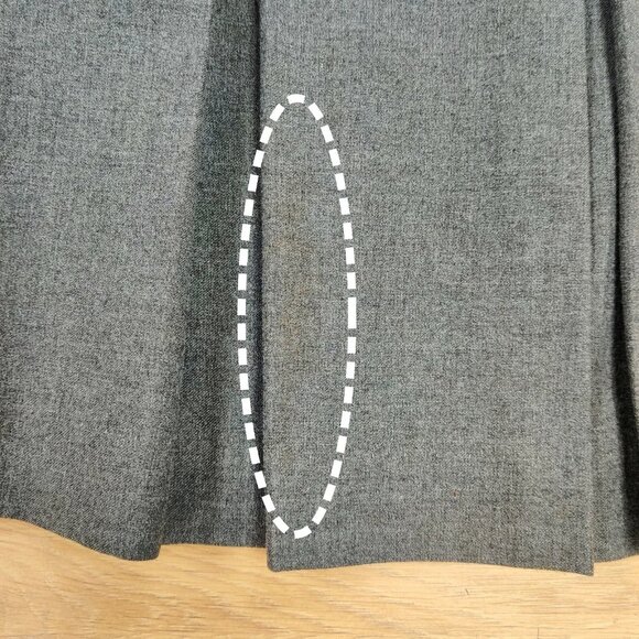 Vintage YSL Yves Saint Laurent Girls' Jumper Dress Academia Gray Red Trim Size 7 - Picture 4 of 9